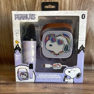 New mini Peanuts Wireless Speaker & Karaoke Microphone - Black